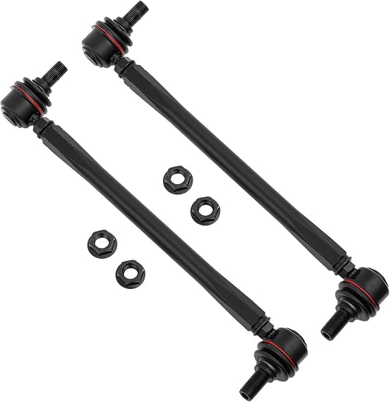 Adjustable Front Stabilizer Bar End Link Kits 275MM-315MM (Total Length Bolt to Bolt), Ball Joint Stud Size 12mm, Aluminum Stabilizer Bar