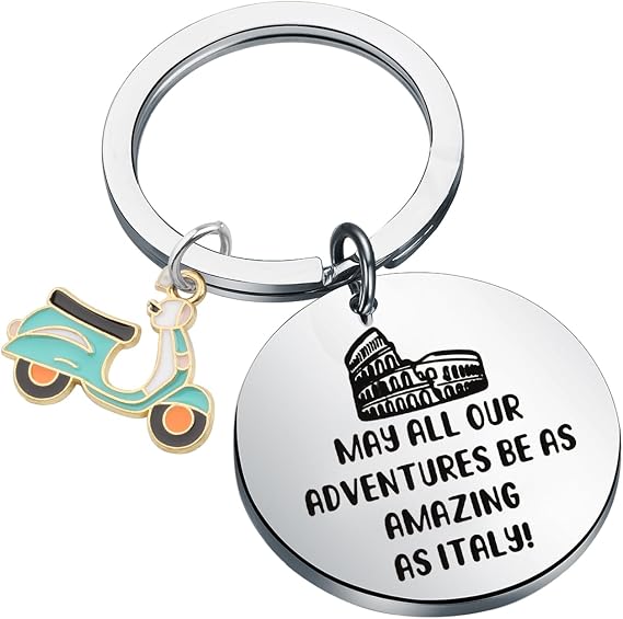 ENSIANTH Italy Travel Keychain - Rome Colosseum Trip Gift