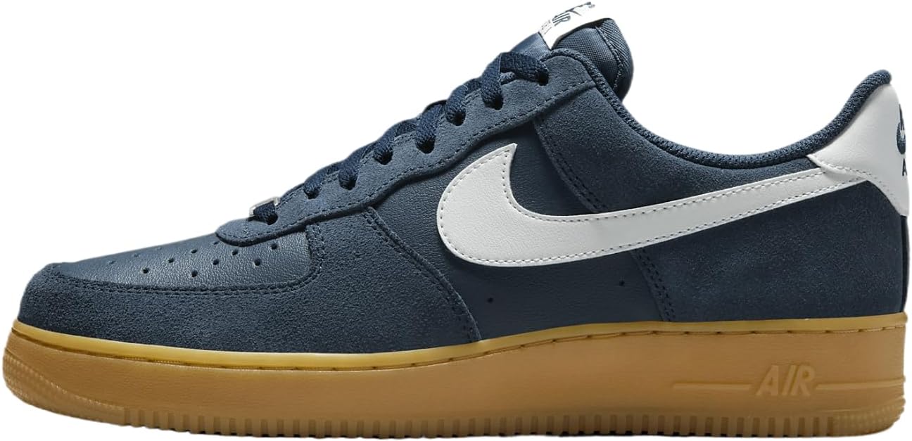 Nike Air Force 1 '07 LV8 Men's Shoes (FQ8714-400, Armory Navy/Gum Light Brown) Size 6