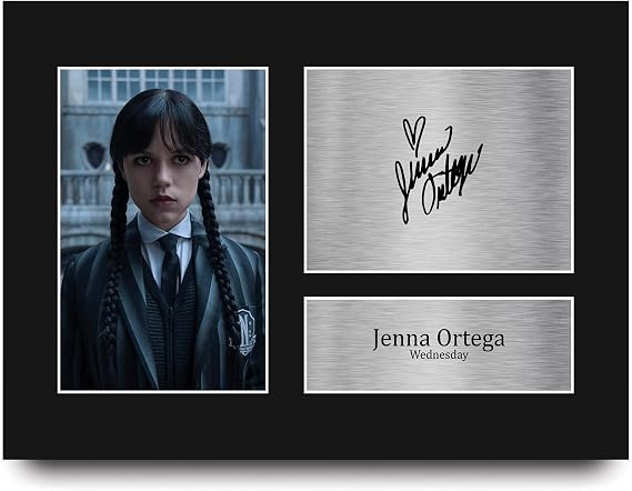 HWC Trading Jenna Ortega Wednesday Gifts Printed Signed Autograph Picture for TV Show Fans - A4
