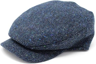 Hanna Hats Traditional Tweed Wool Daithi Cap Tweed 100% Made in Ireland