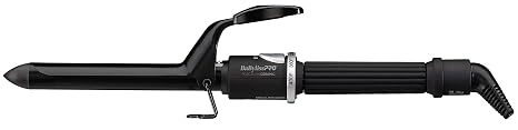 BaByliss Pro Spring Curling Iron, Porcelain Ceramic Professional For Multiple Hair Types, Reaches 430 Degrees for Loose Long Lasting Curls