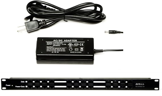PoE Texas POE-12-24v60w | 12 Port Passive PoE Injector - Power Over Ethernet with 24 Volt 60 watt Power Supply for Ubiquiti, Mikrotik and Similar Devices
