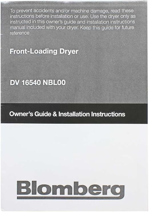 Blomberg 2960310129 USERS MANUAL (ENGLISH)