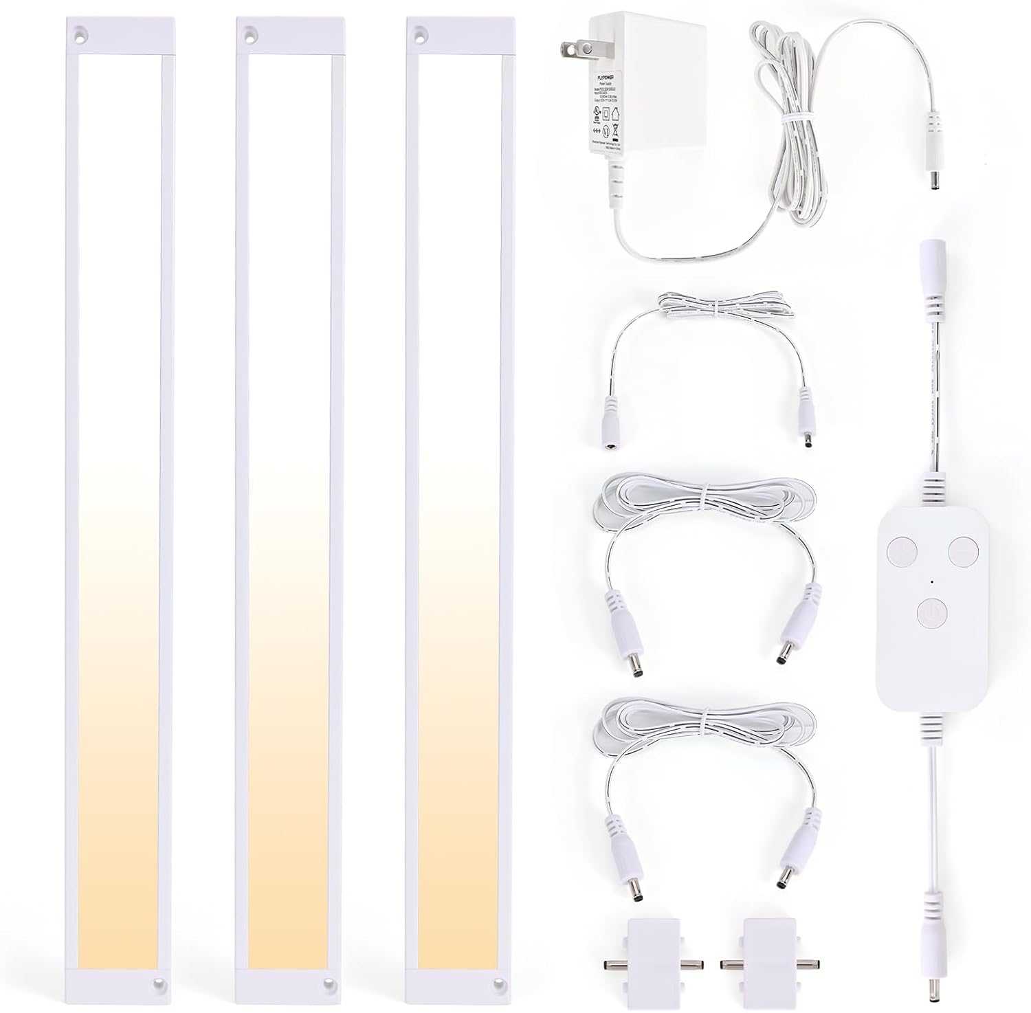 3pack 12inch Dimmable LED Under Cabinet Light Kit, 2700K to 6000K Smart LED Under Counter Lighting Fixture, Compatible with Alexa, Google Assistant, for Kitchen, Pantry, Shelf White