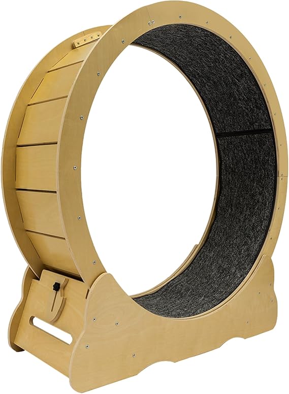 Cat Wheel, 90cm Cat Exercise Whee, cat treadmill wheel, Cat Running Wheel For Indoor Cats, Wooden Cat Treadmill for 11.02-16.53 lbs of Full-Stage Cats and Small Dogs