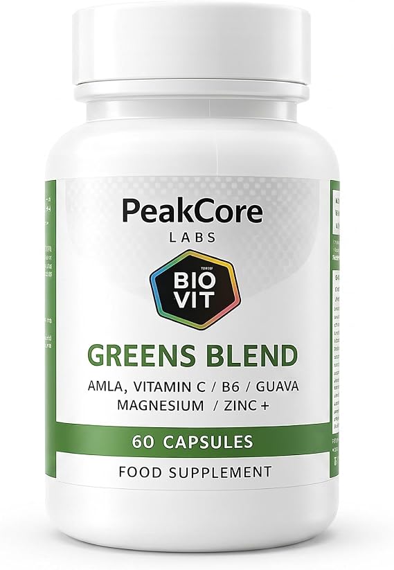 Greens Blend | Premium BioVit® Formula | 100% Natural Vitamins & Minerals | Plant-Based Ingredients, Greens & Essential Nutrients | Daily Nutritional Support | 60 Capsules