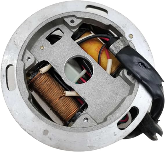 Motorcycle Estator for 2 Coils AX100 Ignition Stator Magneto Coil with Plate for Suzuki 100cc AX 100 2 Pole coils Stators