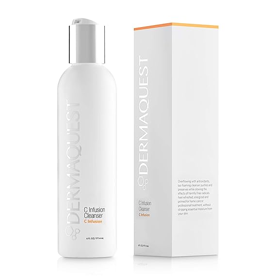 DermaQuest C Infusion Facial Cleanser - Vitamin C, Antioxidant, Brightening Face Cleanser - Anti Aging Face Wash For Men & Women - For All Skin Types (6oz)