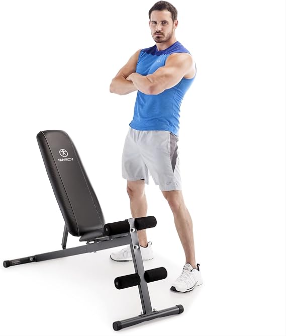 Marcy Adjustable Weight Bench, Upright Incline Decline Flat Positions SB-261W