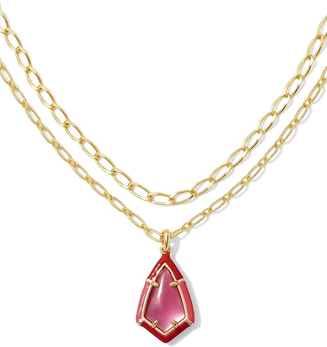 Kendra Scott Camry Enamel Framed Mlt Necklace, Fashion Jewelry for Women