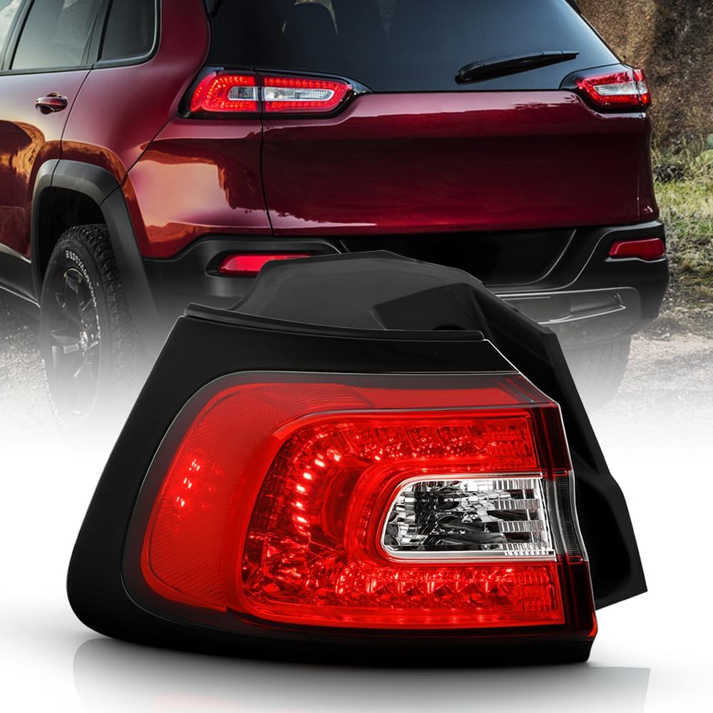 KEEKPO - For 2014-2018 Jeep Cherokee Factory Style LED Tail Light Brake Lamp Replacement Outer Left Driver Side