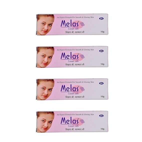 Melas Cream 10g Each | Pack of 4 | Gentle Skin Cream for External Use