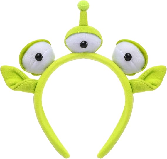 Three-Eyed Headband Green Plush Headwear Hairband Halloween Costume Accessories for Cosplay Party, Dress Up Day