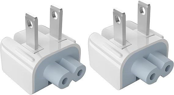 2 Pcs Mac Duckhead Adapter Wall Plug Head for MacBook Power Adapter Brick