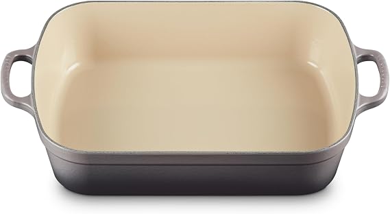 Le Creuset Enameled Cast Iron Rectangular Roaster, 5.25 qt., Oyster | 5.25 qt. (9.8" x 13")