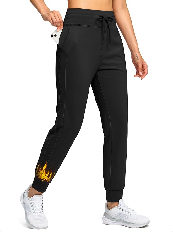 Soothfeel Women's Fleece Lined Joggers High Waisted Thermal Sweatpants
