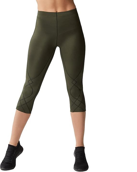 CW-X Women's Stabilyx Joint Support 3/4 Capri Compression Tight Pants