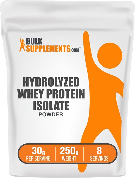 Hydrolyzed Whey Protein Isolate Powder - Whey Isolate Protein - Unflavored & Gluten Free, 30g per Serving, 250g (8.8 oz) (Pack of 1)
