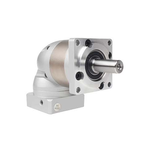 CNCTOPBAOS 90 Precision Planetary Reducer Ratio 10:1,Right Angle Gearbox Speed Reduction 3000rpm 12.5N.m 10 Arc-min Low Backlash 60x60mm Frame for Nema23 Stepper Motor 8mm Input 14mm Output Shaft