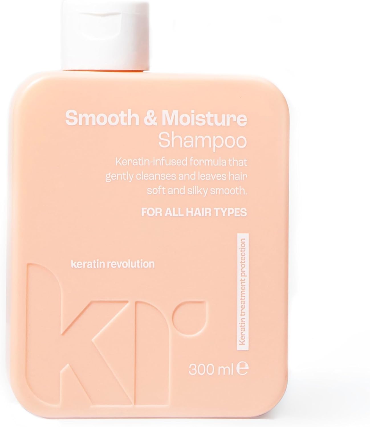 Keratin Revolution Smooth & Moisture Shampoo 300ml - Sulfate-Free Hydrating Hair Cleanser with Keratin for Gentle Frizz Control - Softness, Shine & Strength - Ideal for Dry, Damaged, Treated Hair