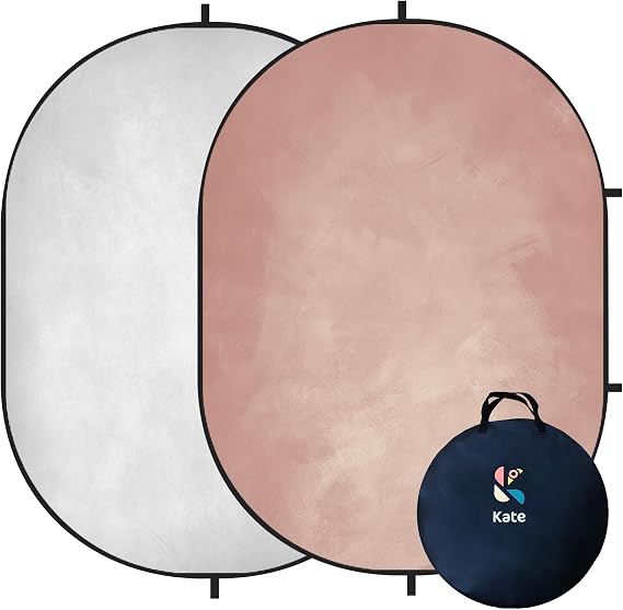 Kate Collapsible Backdrop Pink Light Gray Headshot Photo Backdrop 161