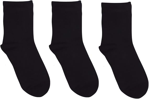 Rambutan Kids Comfort Seam Rayon from Bamboo School Socks, 3 Pack | smooth toe for sensitive feet, breathable & soft, all-day school wear
