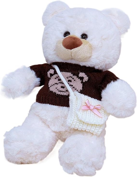 Cute Bear Stuffed Animal with Clothes Cute for Kids' Bedroom
