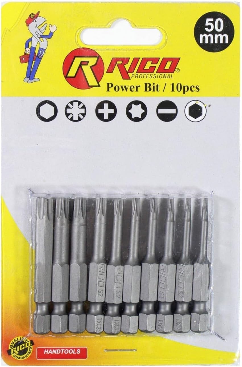 Rico 005-KK1131 Torx Matkap Ucu Seti 10 Parça, 50 mm