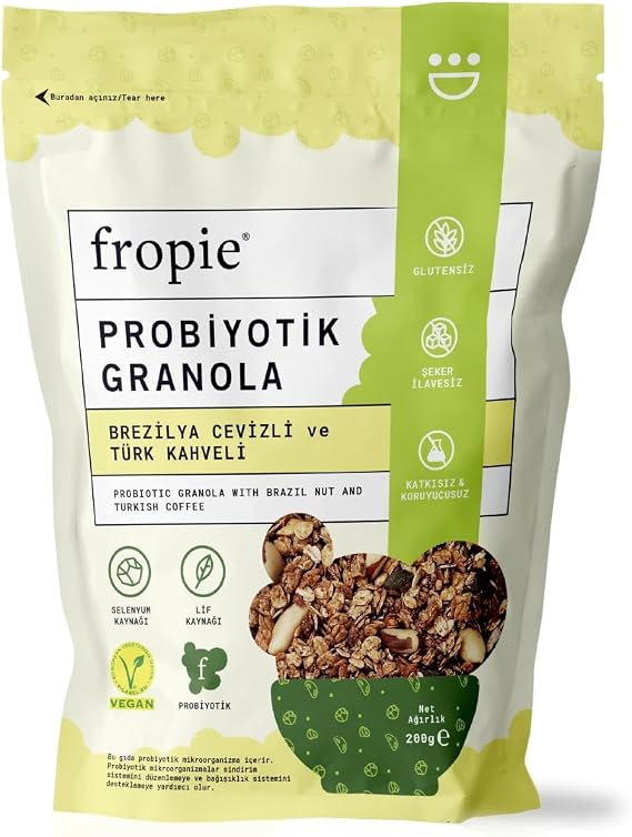 Fropie Brezilya Cevizi & Türk Kahvesi Probiyotik Granola -200 g