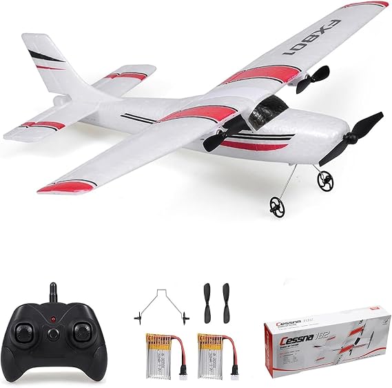 Goolsky FX801 Remote Control Airplane RC Airplane, 2.4G 2CH Ready to Fly Remote Control Plane, EPP Self-Balancing RC Aircraft Glider Gift for for Teen & Beginners