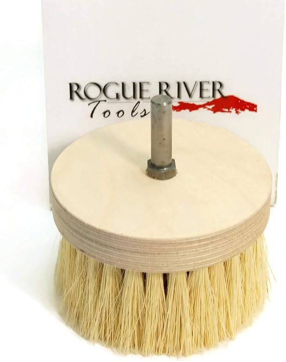 Burnish and Buff Drill Brush - by Rogue River Tools. Buffing and Burnishing Wax & Oil Finishes, Speed up the Process with a Drill! Product of the USA!