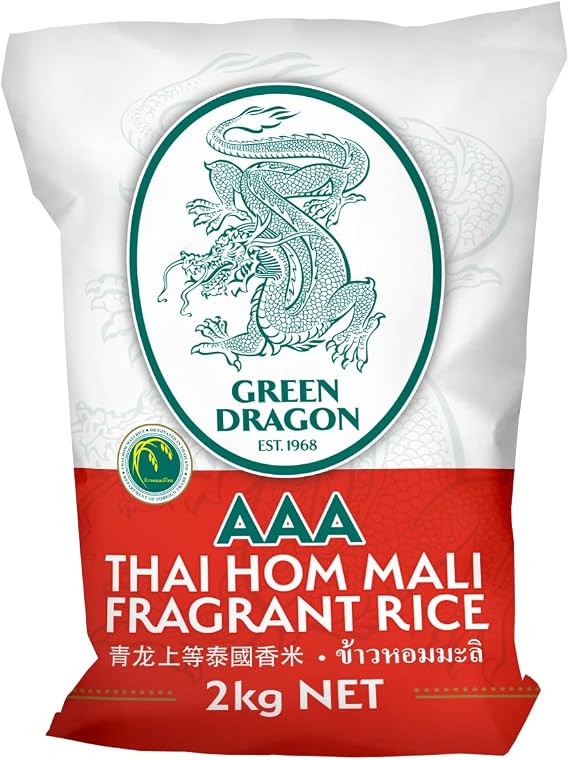 Green Dragon Thai Hom Mali Jasmine Rice 2KG - AAA Premium White Rice