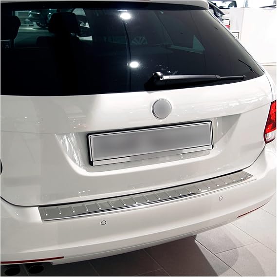 teileplus24 3221 Boot Sill Protector V2A Stainless Steel Compatible with VW Golf 6 Variant 2009-2013 Folded Edge