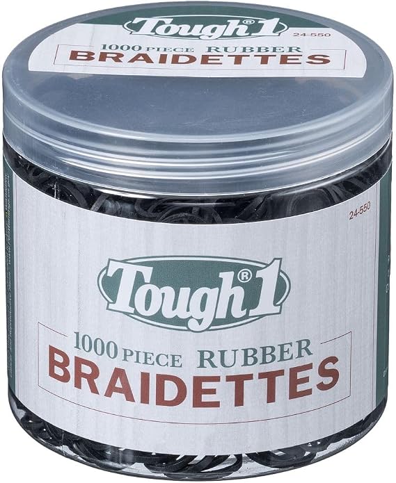 Tough 1 Braidettes Braiding Bands Black