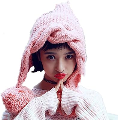ALLDECOR Winter Ear Flap Beanie Handmade Knitted Warm Hat