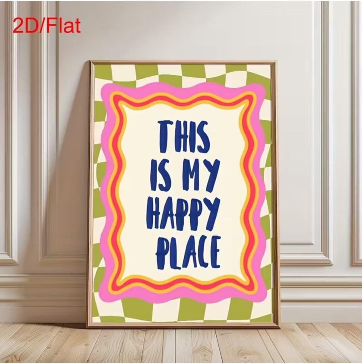 512 STORE Estetik This Is My Happy Place Duvar Dekor Çerçevesiz Poster Salon Yatak Odası Mutfak Dekor 30 X 42 Beyaz, h325thgt23