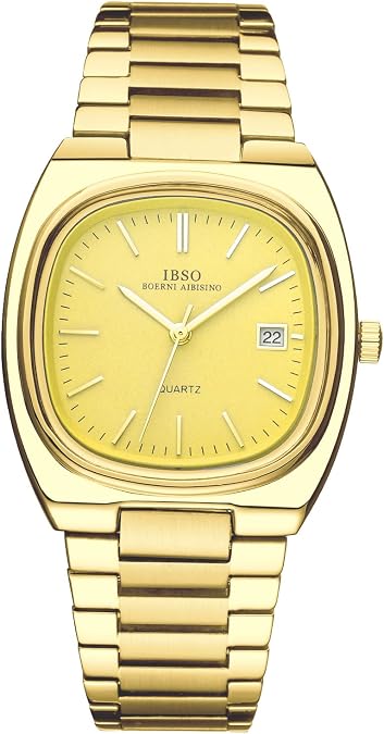 IBSO Men's Luxury Business Watch Waterproof Stainless Steel Men Casual Quartz Wrist Watches