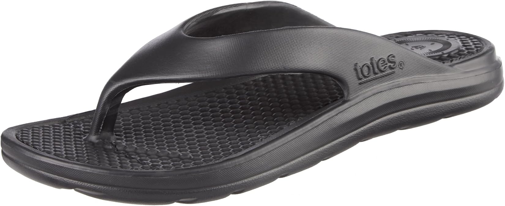 Totes Mens Everywear Flip Flop Sandals Lightweight Waterproof Sandals with Cushioned Comfort for Beach, Pool & Everyday Wear