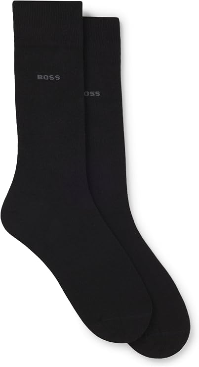 BOSS Men's 2-pack Solid Mercerized Cotton Dress Sock