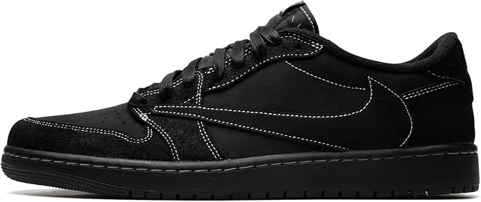 Jordan Mens AIR 1 Low OG SP Travis Scott - Black Phantom Black/Phantom DM7866 001 - Size 5