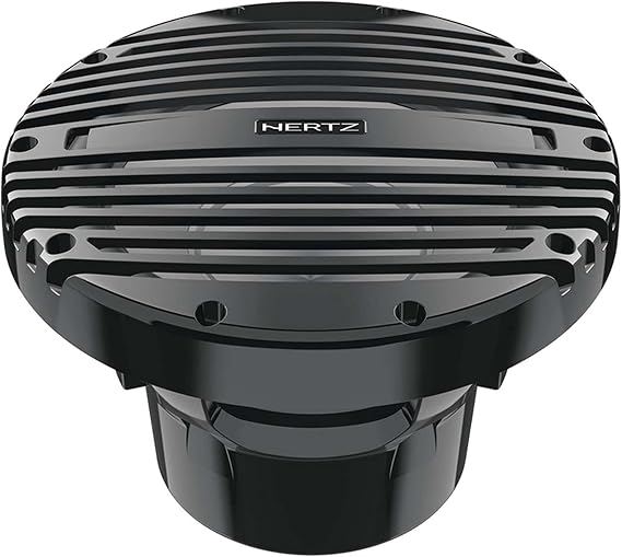 Hertz HMS10B-C2 10" Marine Infinite Baffle Subwoofer with Grill, 10" 2Ω, Black
