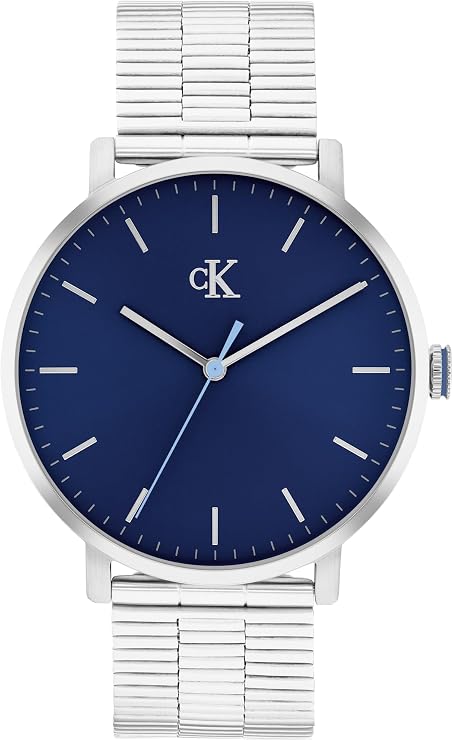 Calvin Klein Three Hand Quartz Movement Watch CK Real Collection with Stainless Steel Bracelet