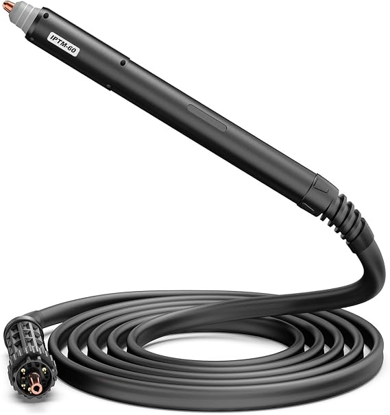 Bestarc CNC Plasma Cutting Torch, IPTM60 Non-HF Pilot Arc Plasma Cutting Straight Torch, 20FT