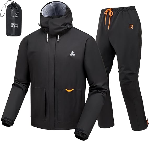 RIDEIRON Motorcycle Rain Gear for Men & Women, Waterproof Rain Suit