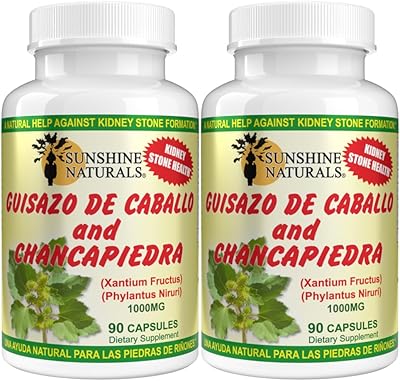 Sunshine Naturals Guisazo & Chancapiedra Herbal Blend, Natural Dietary Supplement for Wellness Support, 90 Capsules. Pack of 2