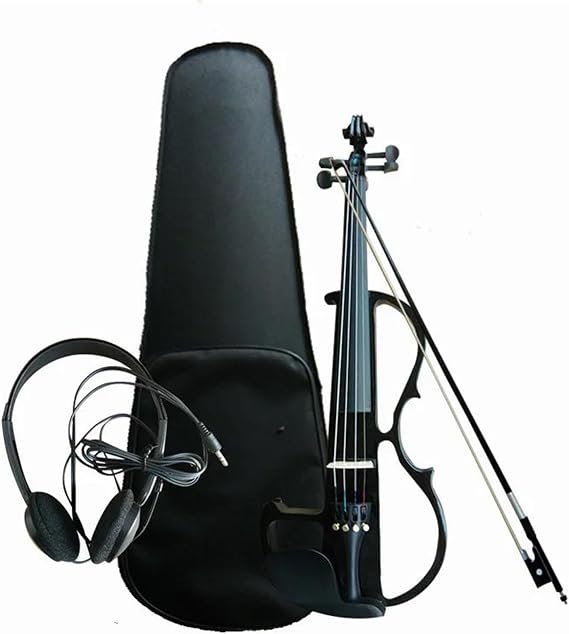 Electric Violin 4/4, 3/4, 1/2 - Sparkle - Professional - With Box (Black 1/2)