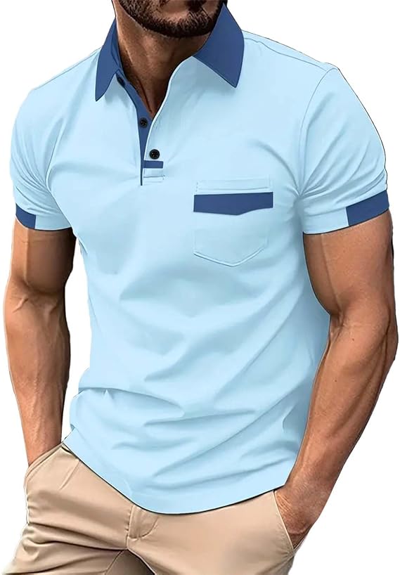 Day Today 2024 Collared Polo Shirt Men Shirts for Dad Embroidered Polo Shirts for Men Polo Tshirt Big and Tall Collared Shirts Men 3X Shirts Men Gifts for