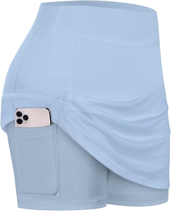 BLEVONH Womens Summer Tennis Skirts with Shorts Underneath, Pickleball, Athletic, Workout and Golf Skorts with Pockets