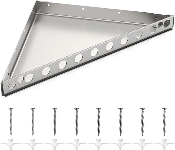Floating Corner Shower Bench Kit with Customizable Appearance (17"x17"x24")